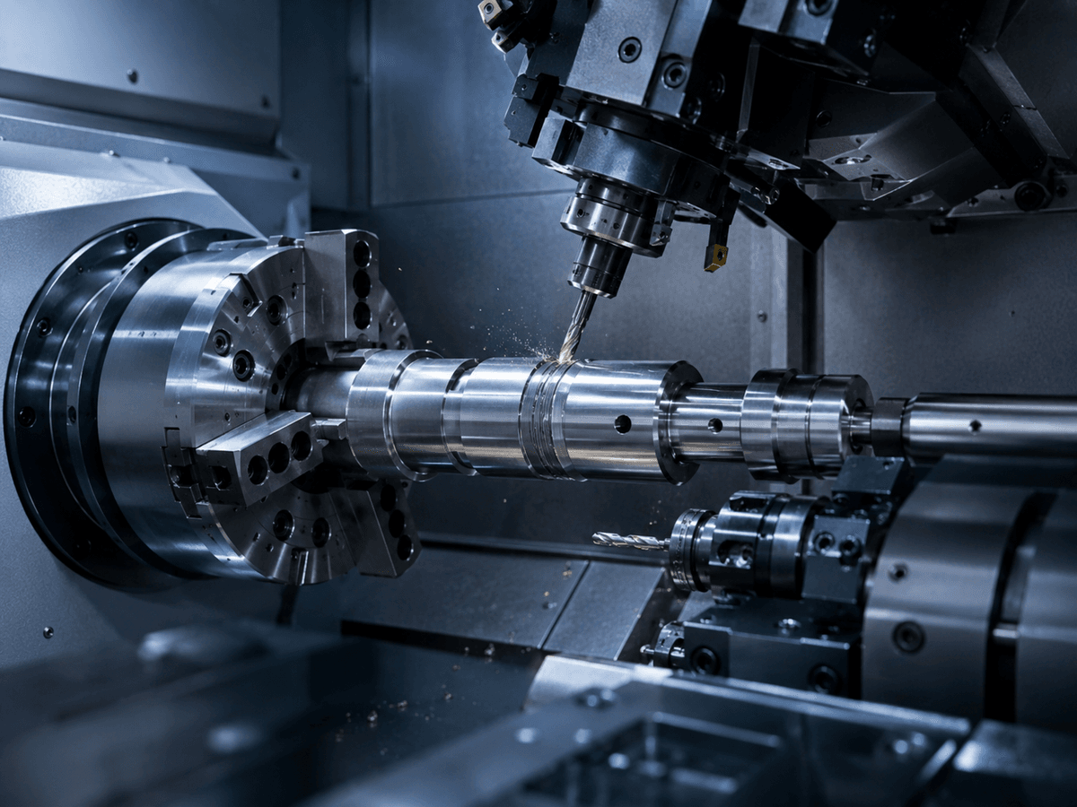 CNC lathe and mill-turn center with live tooling